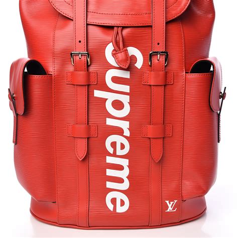 lv supreme red backpack|supreme epi backpack.